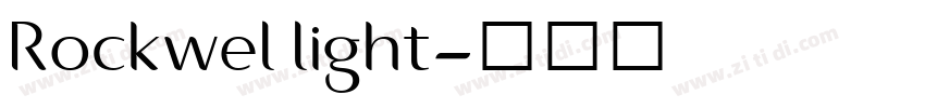 Rockwel light字体转换